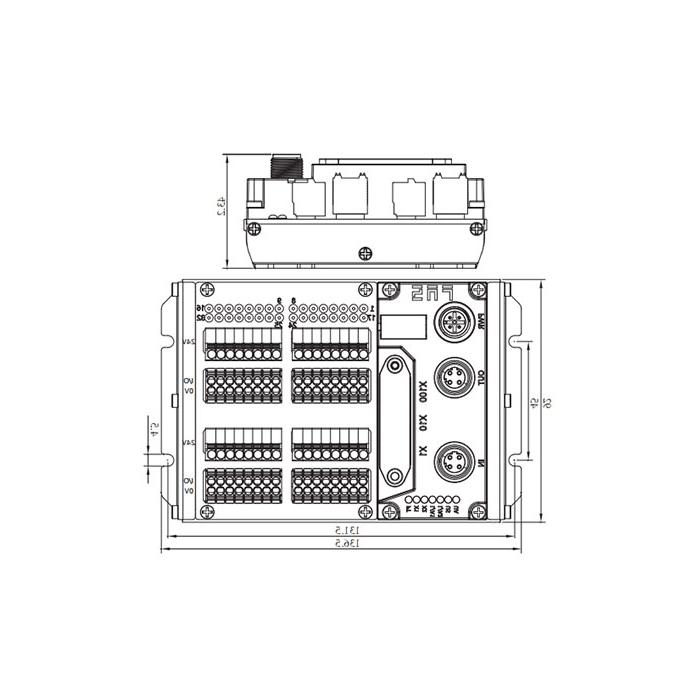 Modbus-RTU协议、IP20、32DI、NPN、端子式、远程模块、009M31